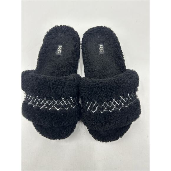 ugg cozette slippers Women’s Size 7 Black VERY CLEAN - Picture 2 of 4